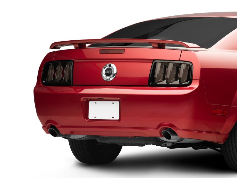 Raxiom 05 - 09 Ford Mustang Vector V2 LED Tail Lights - Black Housing | Smoked Lens - JDMuscleShop the look 2rax408588