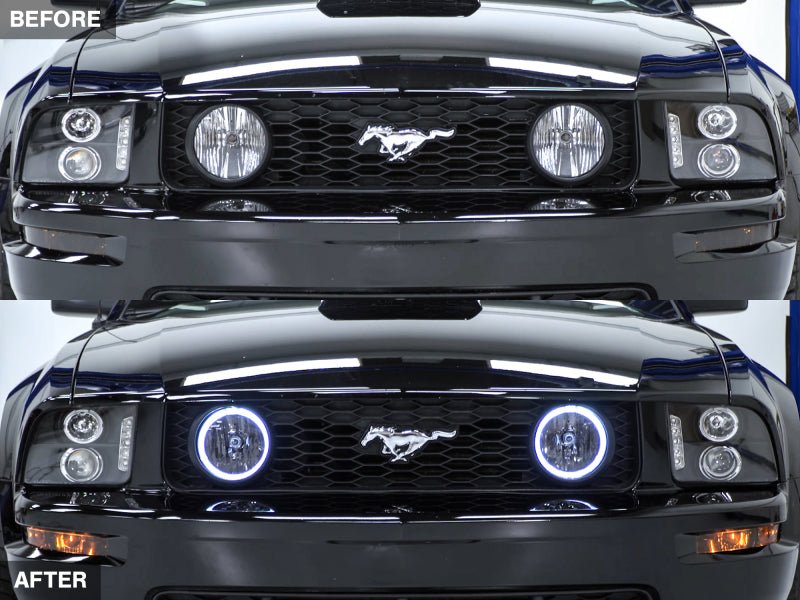 Raxiom Smoked CCFL Halo Fog Lights for 2005 - 2012 Ford Mustang GT | rax49134 - JDMuscleSPK547966