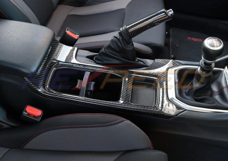 Rexpeed 22+ WRX VB Dry Carbon Cup Holder Cover (LHD) - JDMuscleTrim KitsRed