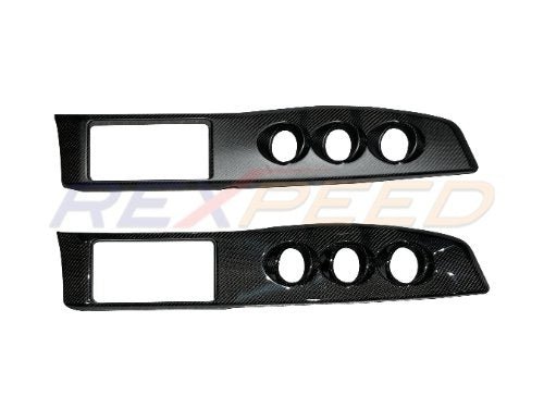 Rexpeed FRS / BRZ Carbon Fiber Dash Trim Panel - Triple Gauges Version - Replacement Gloss | FR174 - JDMuscleTrim KitsrexFR174