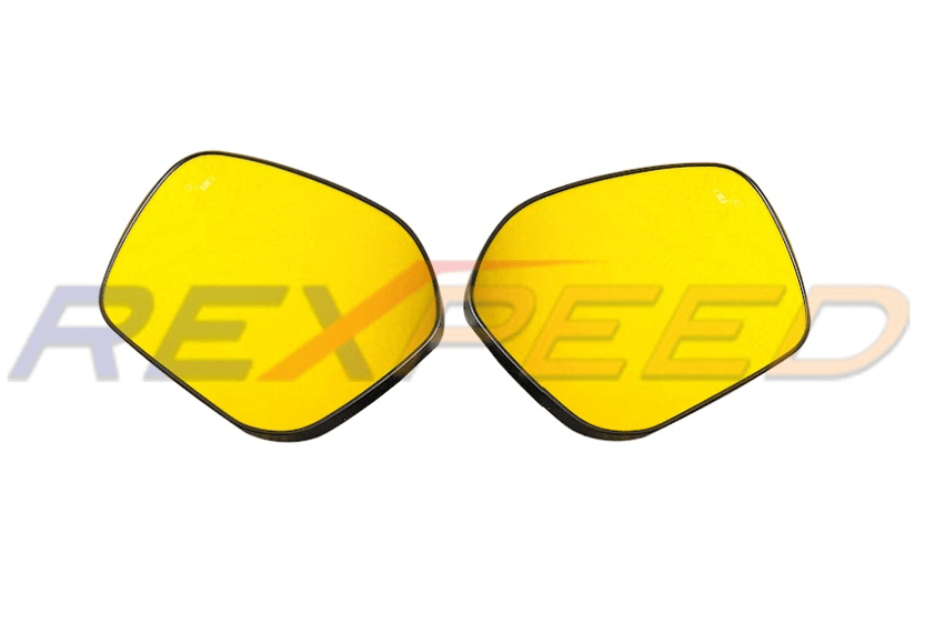 Rexpeed Honda Civic 11th Polarized Yellow Mirrors w/ Heated + BSM - Yellow | H06BSM - Y - JDMuscleAftermarket MirrorsH06BSM-Y