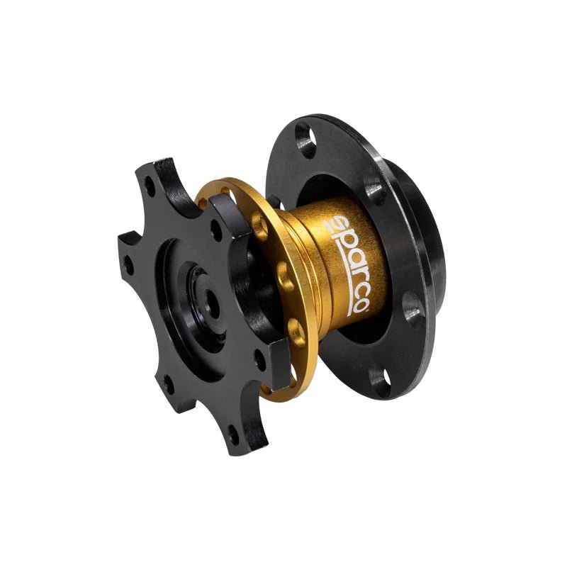 Sparco Steering Wheel Quick Release - Bolt - On Style - JDMuscleSteering Wheel Quick Releasesspa015R98RGold