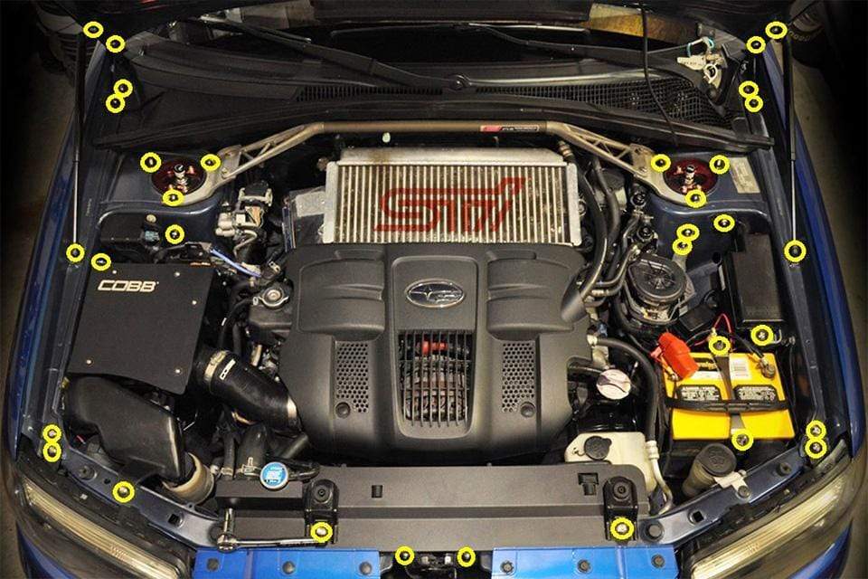 Titanium Hardware Engine Bay Kit - Subaru Forester (2006 - 2008) - JDMuscleHardware KitsSUB-012-Ti-SLKOil Slick