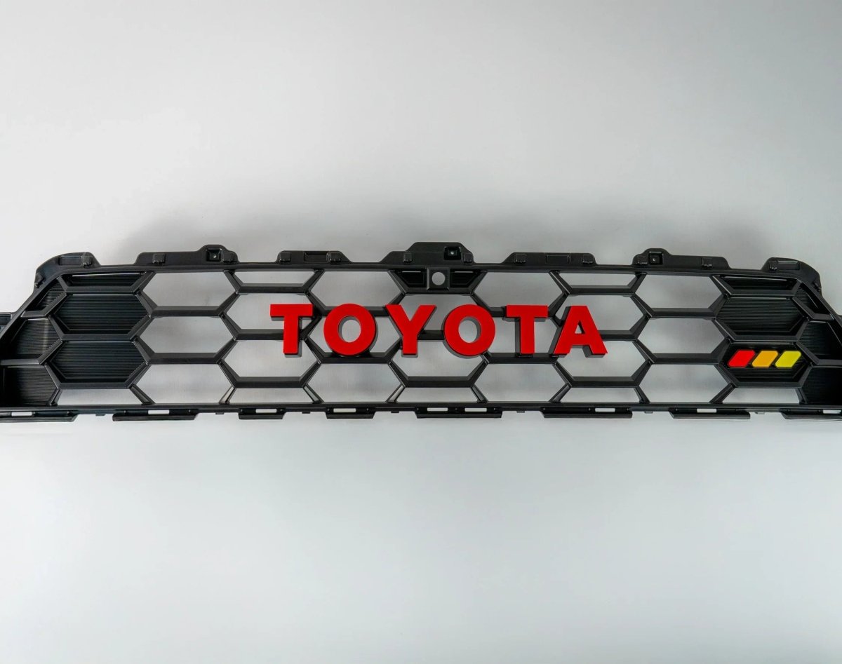 TOYOTA Front Grille Acrylic Emblem Overlays - 2025+ 4Runner TRD Pro / Trailhunter - JDMuscleEmblems254RUNNER-FTPTH-AC-WHWhite