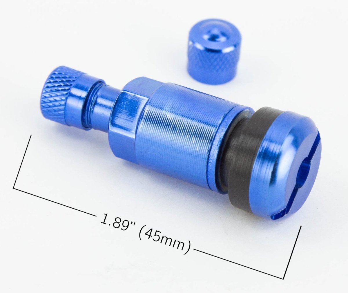 V2 Aluminum Valve Stem Set - 1.89" Long - JDMuscleValve StemsAHV2BLBlue