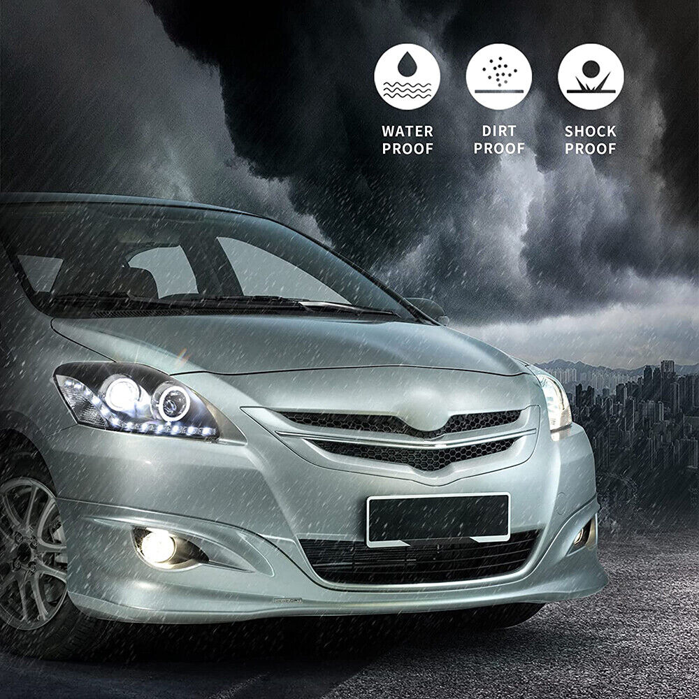 VLAND 07 - 12 Yaris Sedan Only 2nd Gen XP90 | Bulbs Not Included Projector Headlights - JDMuscleHeadlightYAA-VC-0172-P01LHD Regular Housing