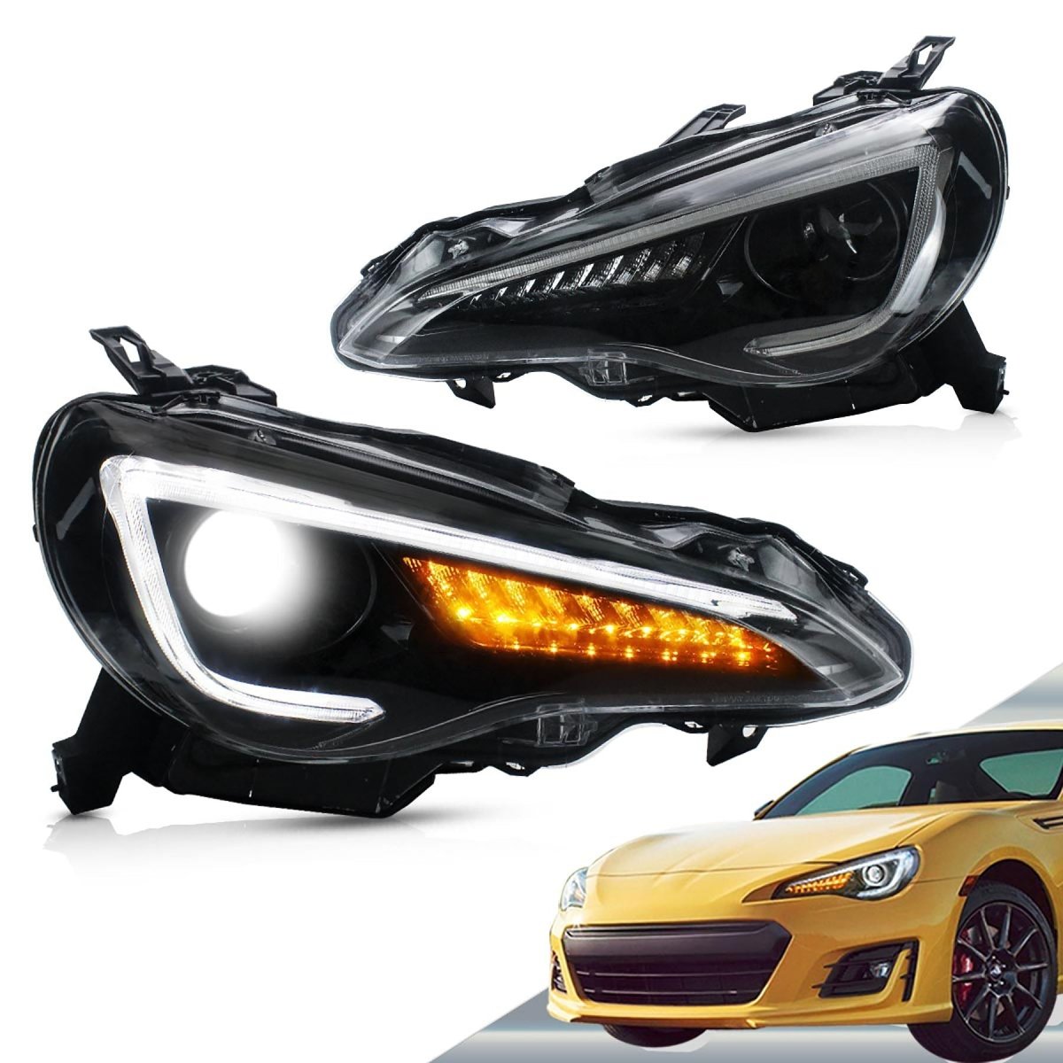 VLAND 13 - 16 Scion FR - S / 17 - 19 Toyota 86 / 13 - 19 BRZ Dual Beam Projector Headlights | YAA - FT86 - 0297 - A - P01 - JDMuscleHeadlightsYAA-FT86-0297-A-P01