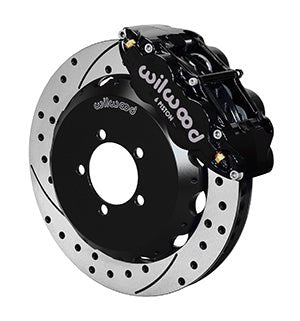 Wilwood 13-22 BRZ / 13-16 FRS / 17-21 86 / 2022 GR86 6R Drilled and Slotted Big Brake Kit Front Black | 140-12870-D