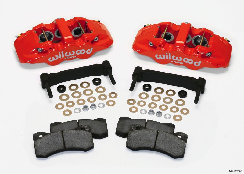 Wilwood Aero6 Front Caliper & Bracket Kit in Red for 1997 - 2013 Chevy Corvette C5 and C6 | wil140 - 12629 - R - JDMuscleSPK138657
