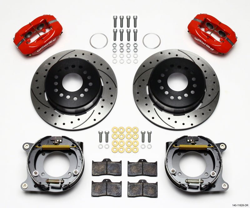 Wilwood Forged Dynalite P/S Park Brake Kit for 1959 - 1964 Chevrolet Impala and 1957 - 1962 Corvette - Red Finish | wil140 - 11828 - DR - JDMuscleSPK136870