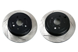 Stoptech 13-16 FR-S / 13-22 BRZ / 10-14 Legacy / 10-14 Outback Slotted Rear Rotor Pair | 126.47031S-GRP
