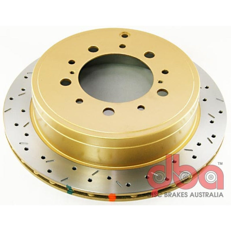 DBA 07+ Toyota LandCruiser 200 Series Rear Drilled and Slotted 4000 Series Rotor | 42723XS