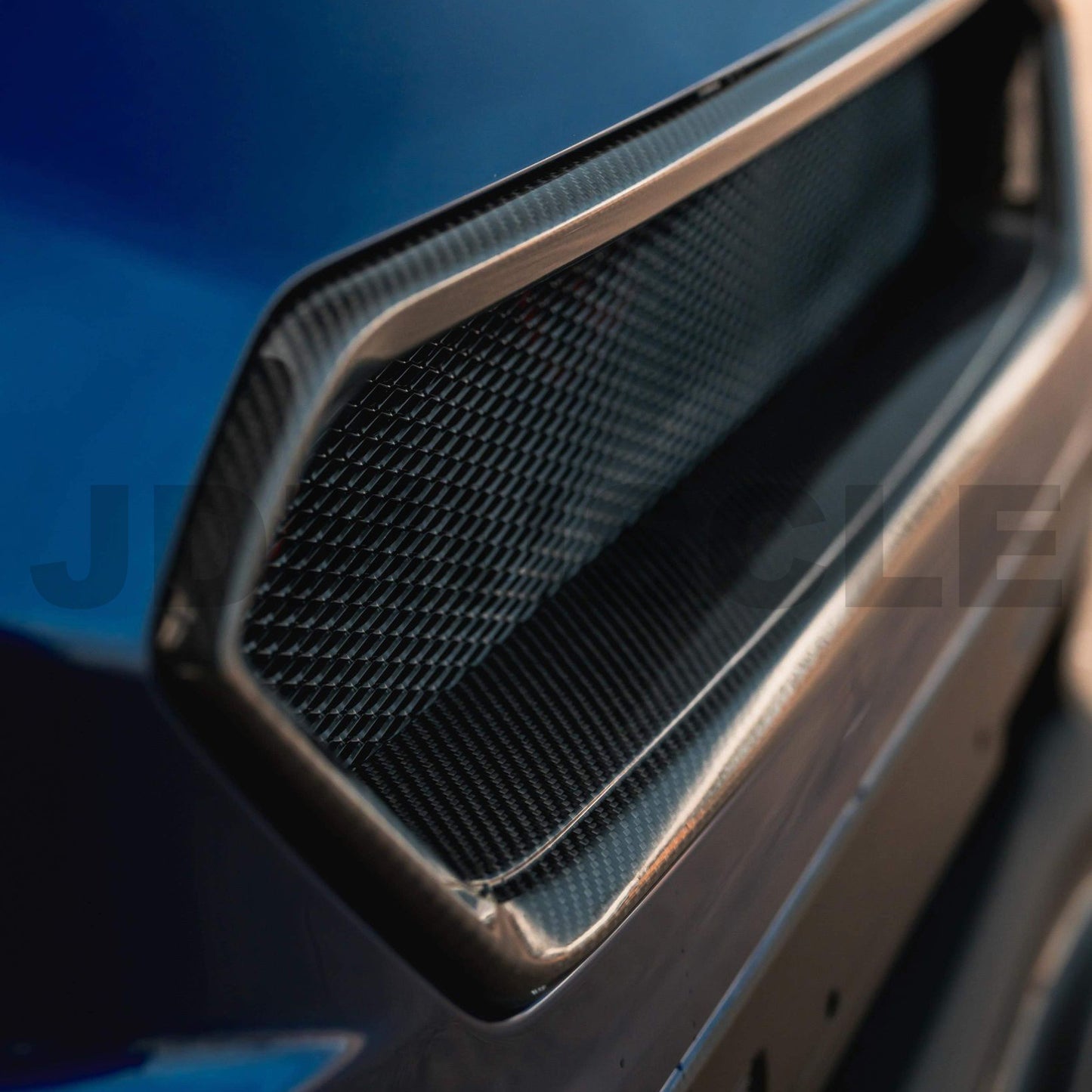 JDMuscle 18-21 WRX/STI Carbon Fiber Grille V2 | Honey Comb Forged and Partial Paint-Matched