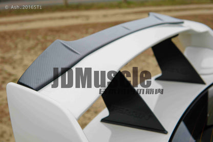 JDMuscle Tanso Carbon Fiber Wing Gurney Flap V2 (Different Carbon available) - 15-21 WRX/STI w/ OEM STI Wing