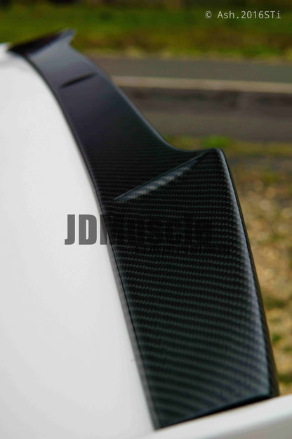 JDMuscle Tanso Carbon Fiber Wing Gurney Flap V2 (Different Carbon available) - 15-21 WRX/STI w/ OEM STI Wing