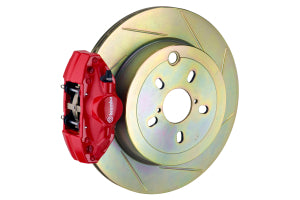 Brembo Gran Turismo 4 Piston Front Brake Kit Red Slotted Rotors - Ford S  2011-2013, 1P5.7002A2