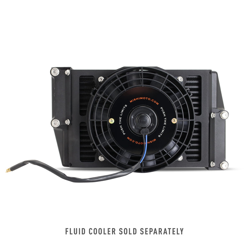 Mishimoto 10in. Heavy-Duty Oil Cooler Fan Shroud Micro Wrinkle Black Universal | MMFS-HDOC-10