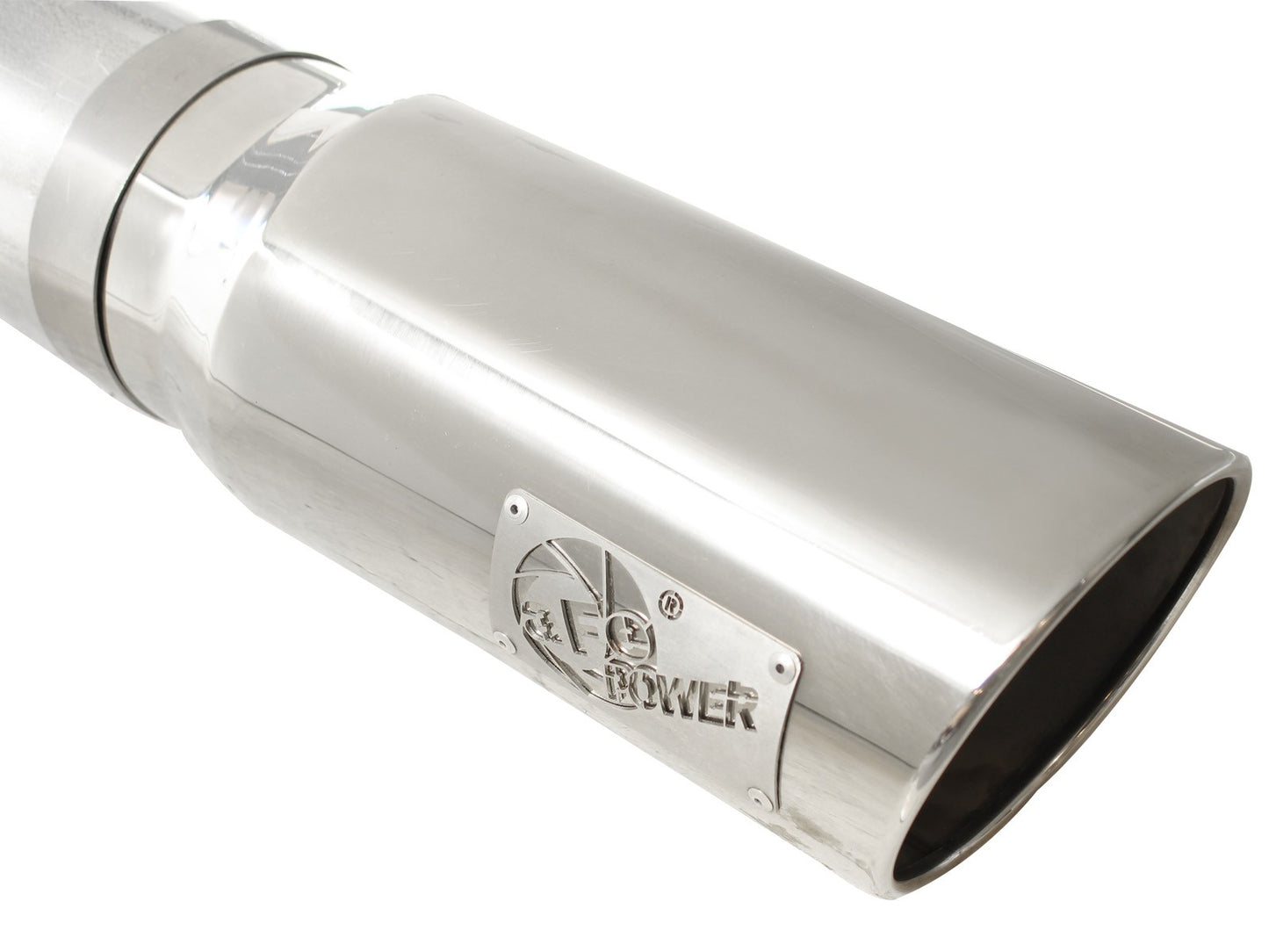 aFe Atlas 5-in Aluminized Steel DPF-Back Exhaust System with Polished Tip Chevrolet Silverado 2500 HD 2011-2016 / Silverado 3500 HD 2011-2016 / GMC Sierra 2500 HD 2011-2016 / Sierra 3500 HD 2011-2016 | 49-04041-P