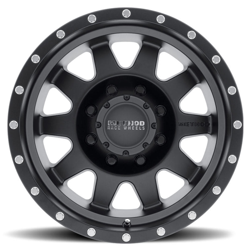 Method MR301 The Standard 20x10 -18mm Offset 8x180 130.81mm CB Matte Black Wheel