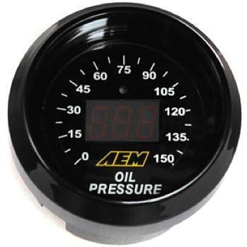 Aem 52mm Oil Pressure Gauge 0-150 psi Digital Gauge - Universal | 30-4407