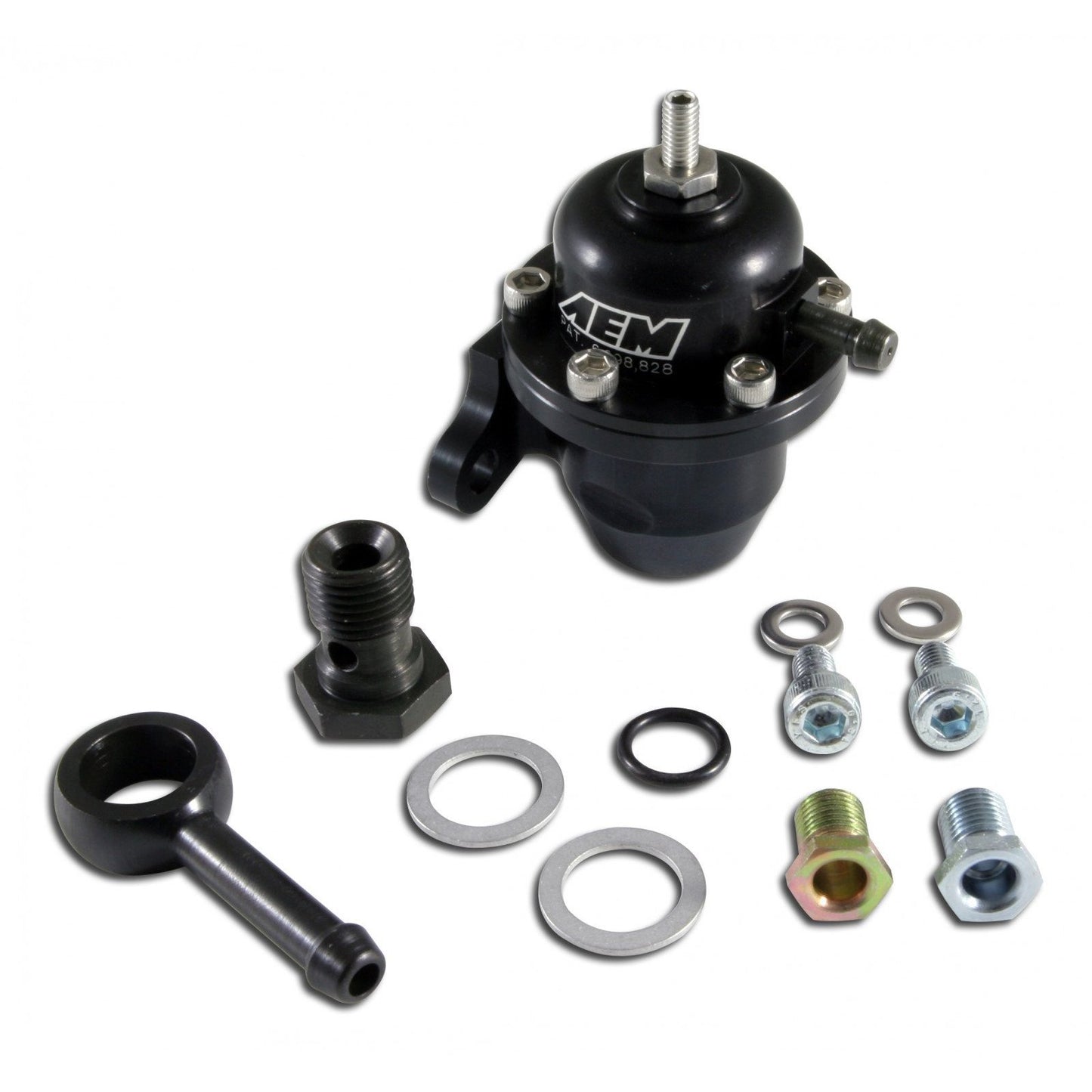 AEM Adjustable Fuel Pressure Regulator Acura & Honda 90 degree offset | 25-304BK