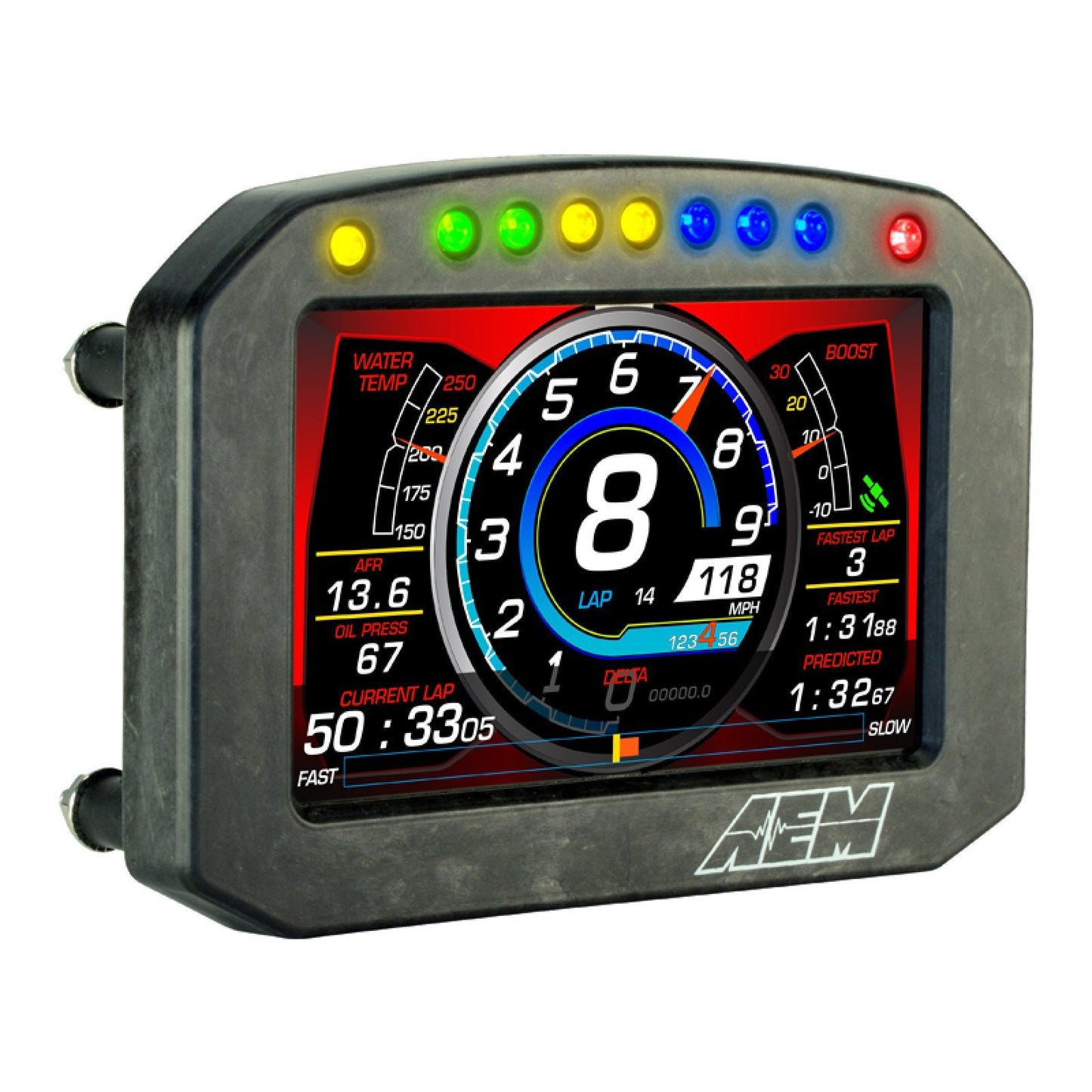 AEM CD-5 Carbon Flat Panel Digital Racing Dash Display - Non-Logging / Non-GPS | 30-5600F