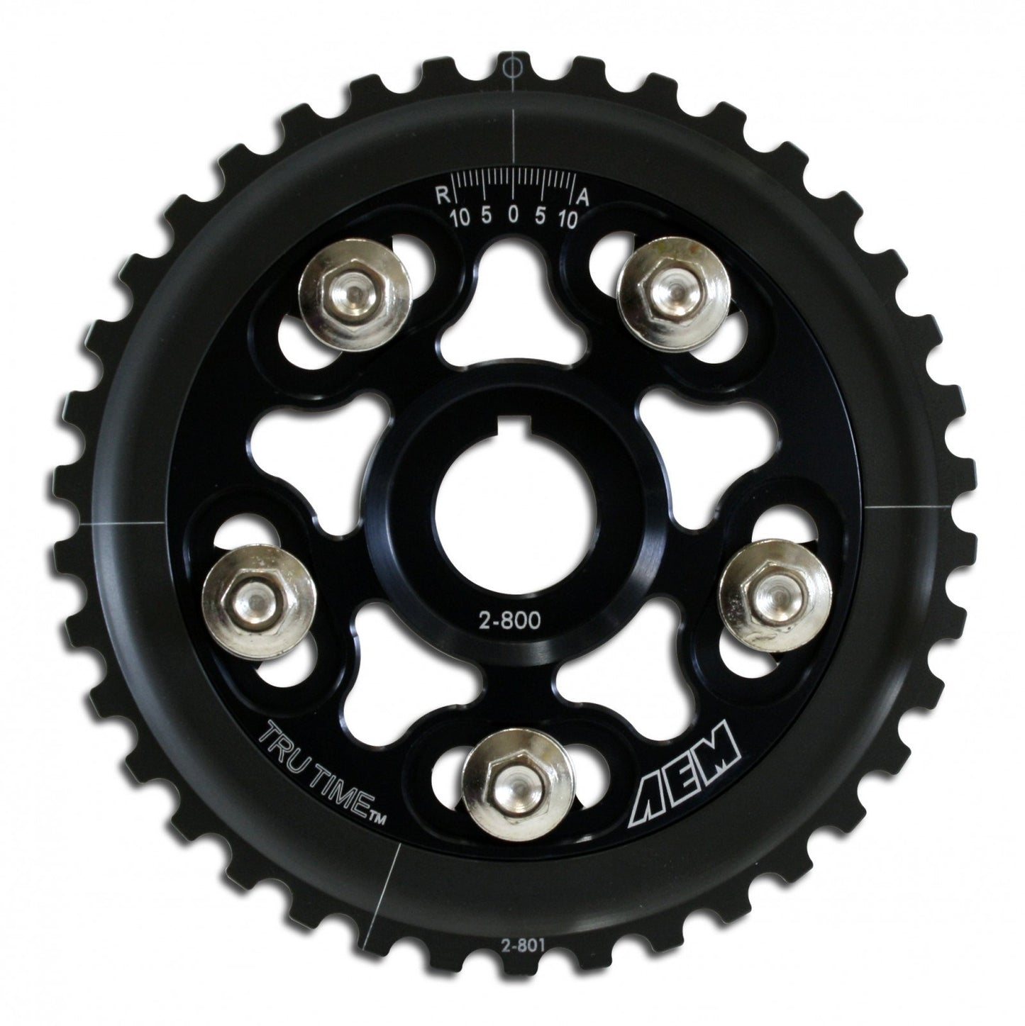 AEM Tru-Time Adjustable Cam Gear Black 5-Bolt Honda D15B7, D16A6 & D16Z6 | 23-800BK