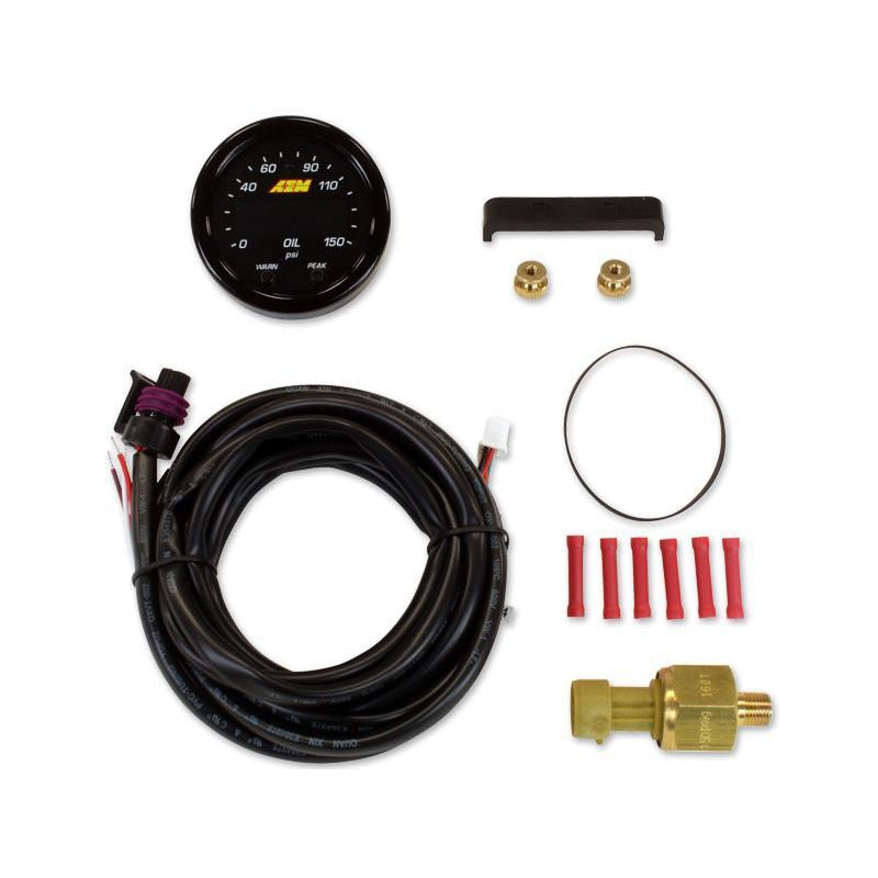 AEM X-Series 0-150 Oil Pressure Gauge Kit - Universal | 30-0307