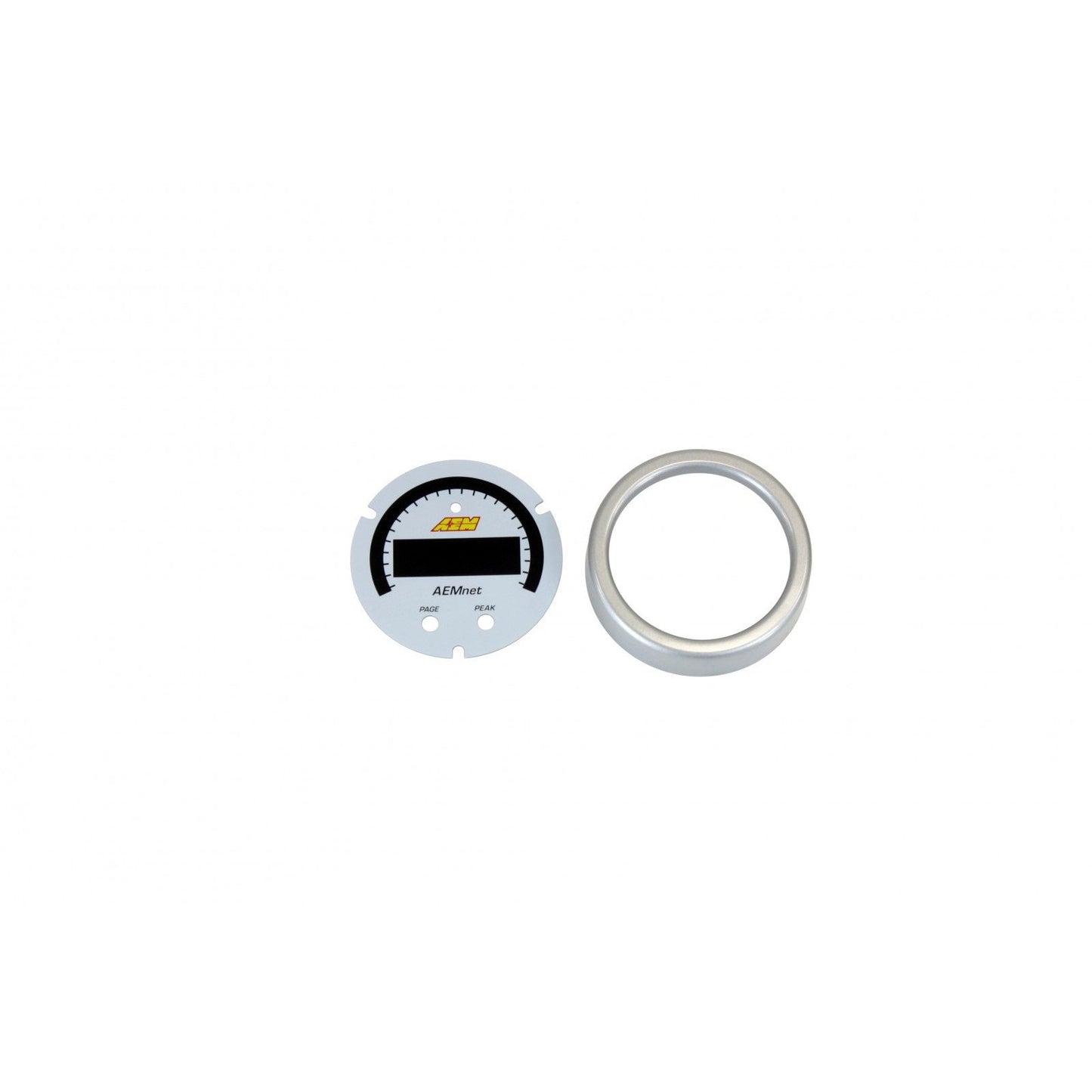 AEM X-Series AEMnet Can Bus Gauge Accessory Kit Silver Bezel & White Faceplate | 30-0312-ACC