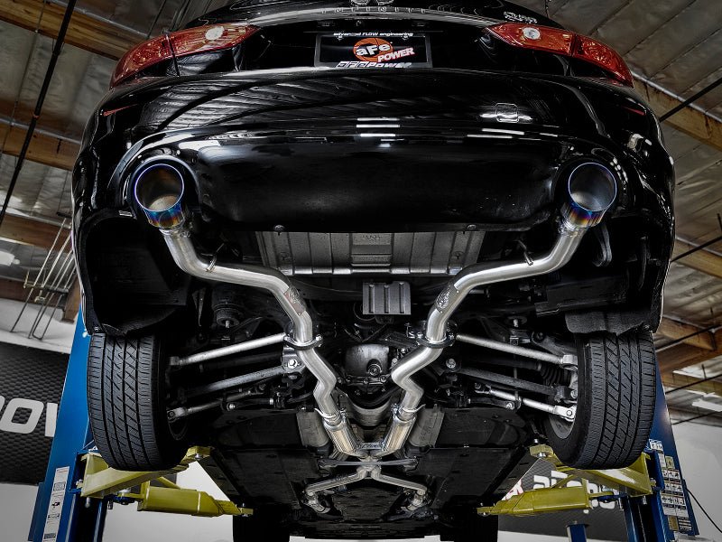 aFe Takeda 2.5in 304 SS Cat-Back Exhaust System w/ Blue Flame Tips 16-20 Infiniti Q50 V6-3.0L | tt | 49-36132NM-L - JDMuscleCat Back Exhaust Systemafe49-36132NM-L