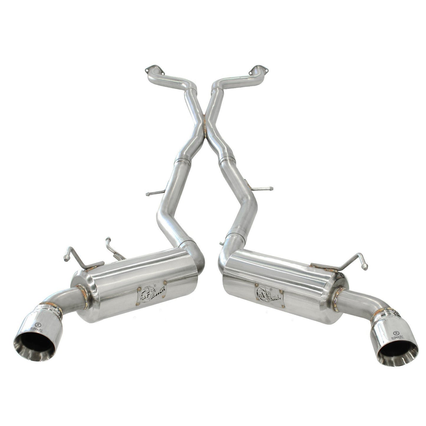 aFe Takeda 2.5inch SS Polished Tips Exhaust Cat Back Nissan 370Z 2009-2016 | 49-36107