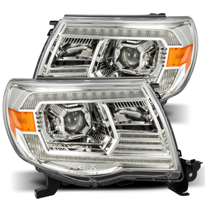 AlphaRex LUXX LED Projector Headlights Plank Style Chrome w/Activation Light/DRL Toyota Tacoma 2005 - 2011 | 880740 - JDMuscleHeadlight Projectorsarx880740