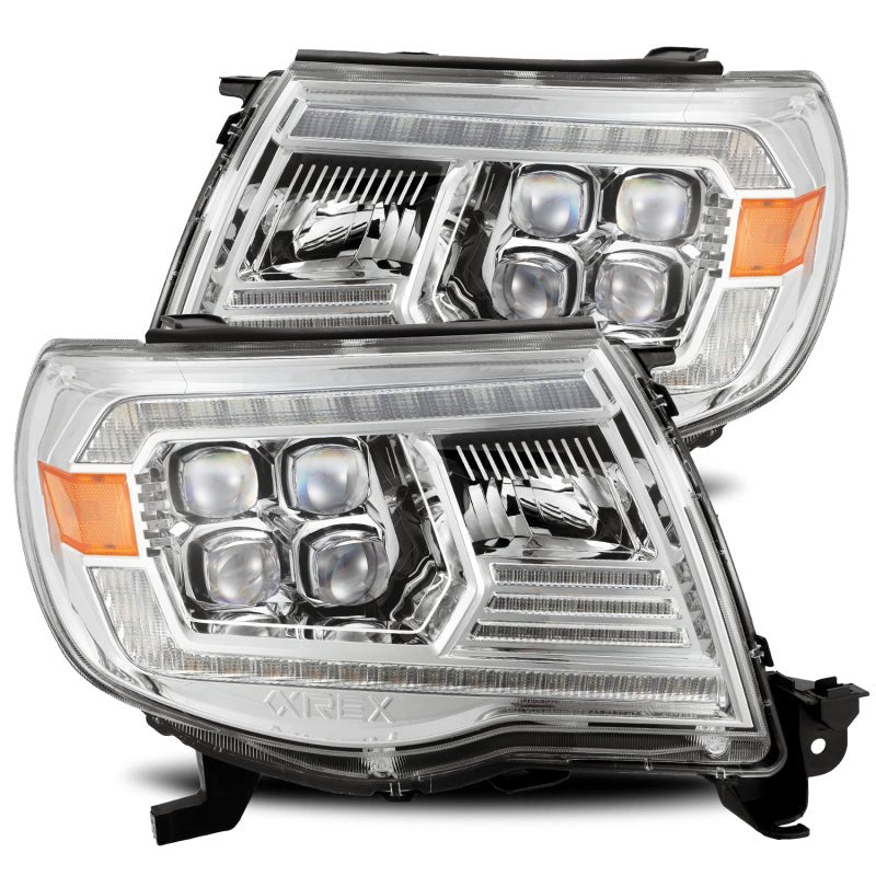 AlphaRex NOVA LED Projector Headlights Plank Style Chrome w/Activation Light/DRL Toyota Tacoma 2005 - 2011 | 880743 - JDMuscleHeadlight Projectorsarx880743