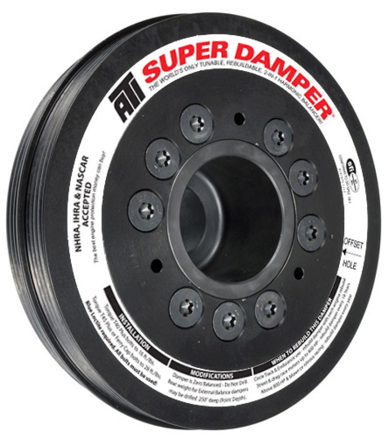 ATI Super Dampers 6.78in Aluminum | 2 4 Grv w/ Integral Lower Cam Drive Mitsubishi Eclipse 4G63 1990 - 1999 | 918251 - JDMusclePulleysappATI918251