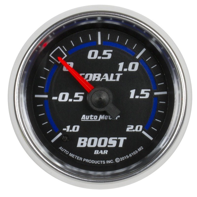 Autometer Cobalt Gauge Vac/Boost 2 1/16in - 1 - +2 Bar Mechanical Cobalt Universal | 6280 - M - JDMuscleBoost Gaugesatm6103-M2
