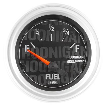 Autometer Hoonigan 52mm 24 Ohm Empty 33 Ohm Full Electronic Fuel Level Gauge - Universal
