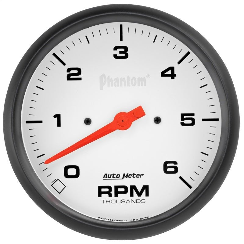AutoMeter Phantom 5in. 0 - 6K RPM In - Dash Tachometer Gauge Universal | 5876 - JDMuscleTachometersatm5876