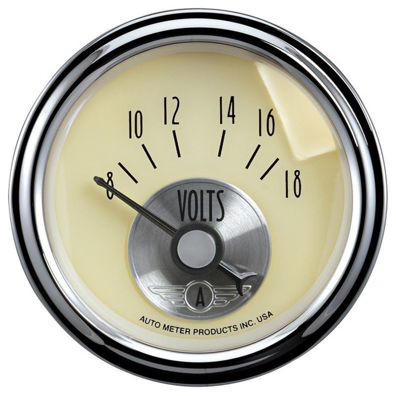 Autometer Prestige Series 52mm 8 - 18V Short Sweep Electronic Voltmeter Gauge Universal | 2092 - JDMuscleVolt Gaugesatm2092