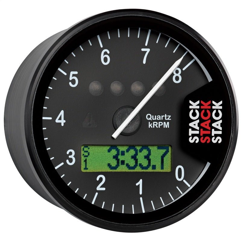 Autometer Stack Display Tachometer 0 - 8K RPM Black Universal | ST700SR - A - JDMuscleTachometersatmST700SR-A