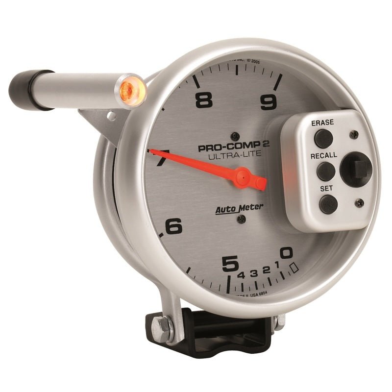 Autometer Ultra - Lite 5 inch 9000 RPM Dual Range w/ Shift - Lite and Memory Tachometer Universal | 6854 - JDMuscleTachometersatm6854