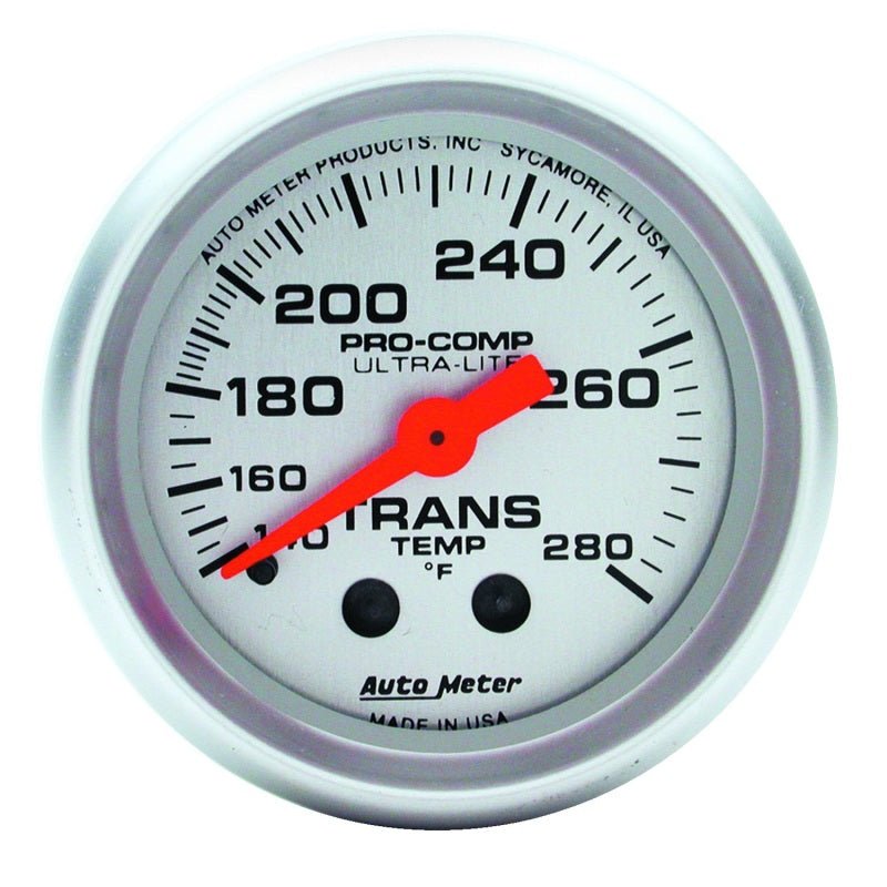 Autometer Ultra - Lite 52mm 140 - 280 Deg F Mechanical Transmission Temperature Gauge Universal | 4351 - JDMuscleTemperature Gaugesatm4351