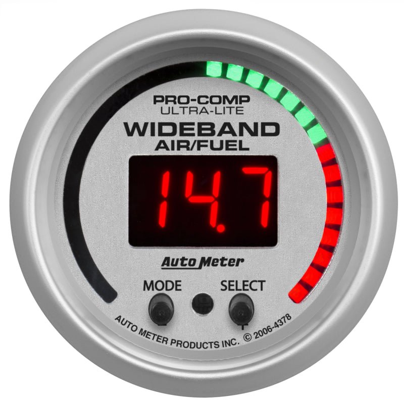 Autometer Ultra - Lite 52mm Air/Fuel Ratio Pro Plus Digital w/ Peak & Warning Gauge Universal | 4397 - JDMuscleAir Fuel Ratio Gaugesatm4397
