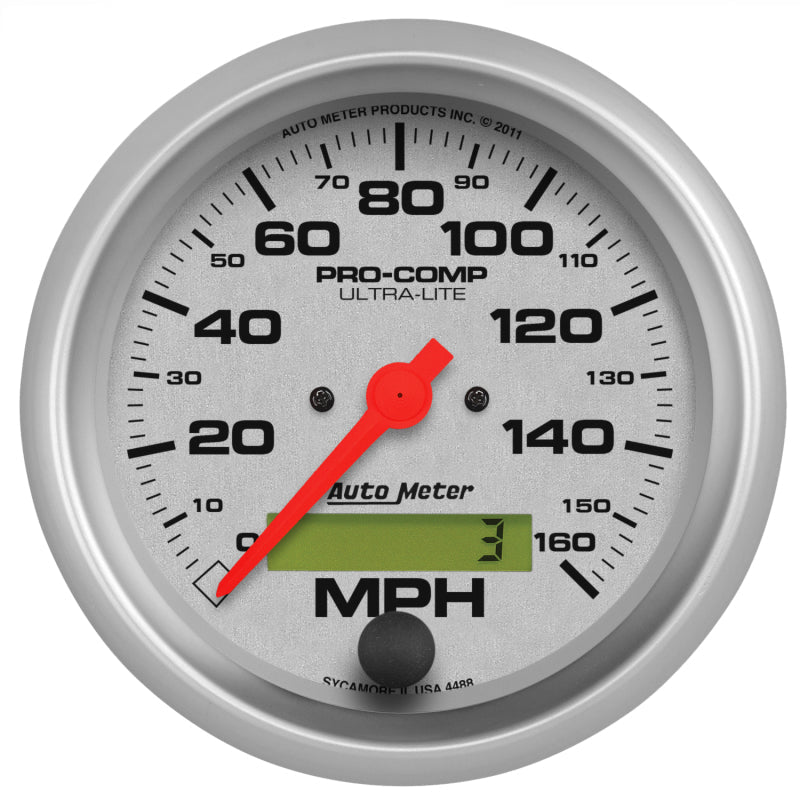 Autometer Ultra - Lite 87.5mm Electronic Programmable 160 MPH Speedometer Universal | 4488 - JDMuscleMulti Gaugesatm4488