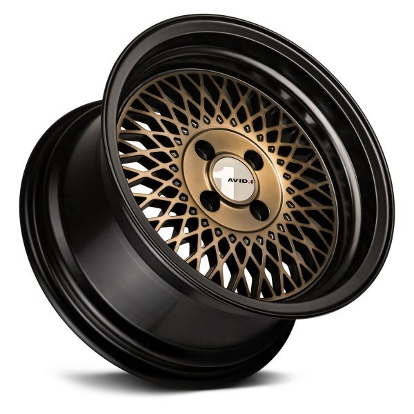 AVID1 Wheels AV18 Bronze Black Lip - JDMuscleWheelsAV1815804C25BZ15x84x100+25mm