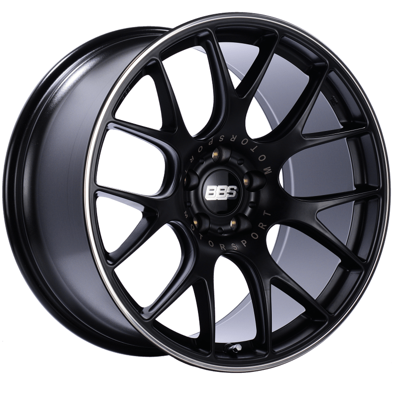 BBS CH - R 20x10.5 5x114.3 ET24 CB66 Satin Black Polished Rim Protector Wheel - JDMuscleWheelsbbsCH125BPO