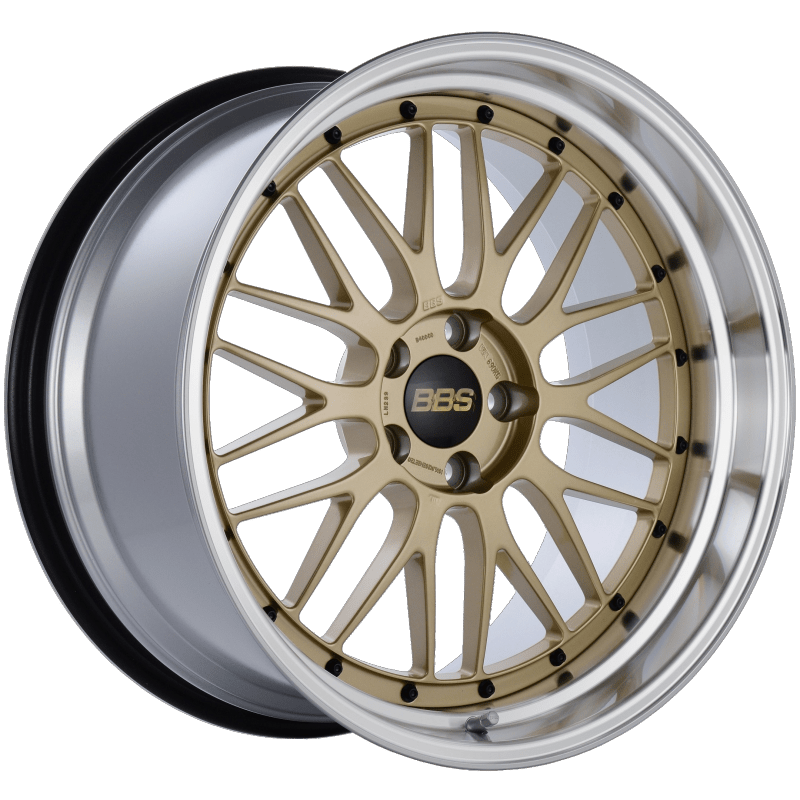BBS LM 20x10.5 5x114.3 ET20 CB66 Gold Center Diamond Cut Lip Wheel - JDMuscleWheelsbbsLM239GPK