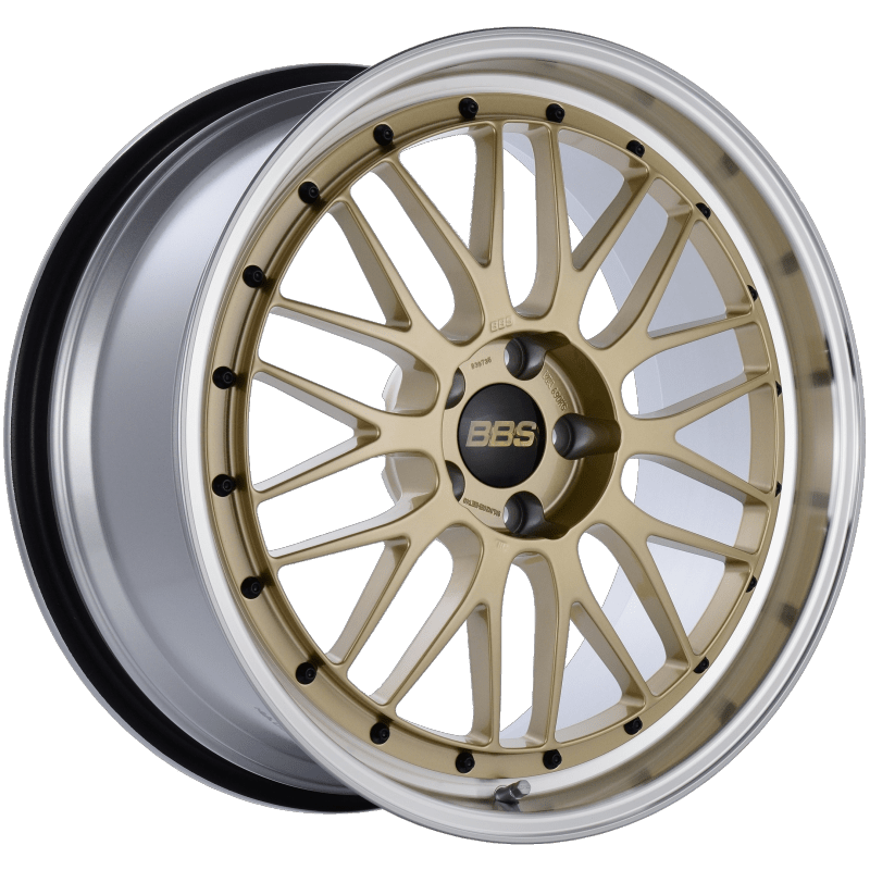 BBS LM 20x9.5 5x114.3 ET40 CB66 Gold Center Diamond Cut Lip Wheel - JDMuscleWheelsbbsLM238GPK