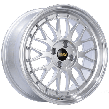 BBS LM Series 4x100 17x7.5" +40mm Offset Diamond Silver Wheels