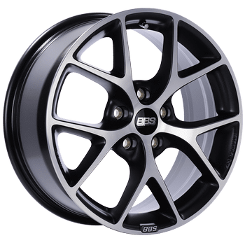 BBS SR Series 5x114.3 17x7.5" +42mm Offset Volcano Grey Diamond Cut Wheels
