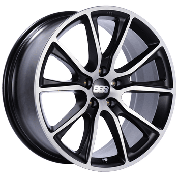 BBS SV Series 5x130 22x10.5" +50mm Offset Black Machined Wheels